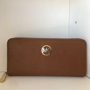 Michael Kors camel leather wallet